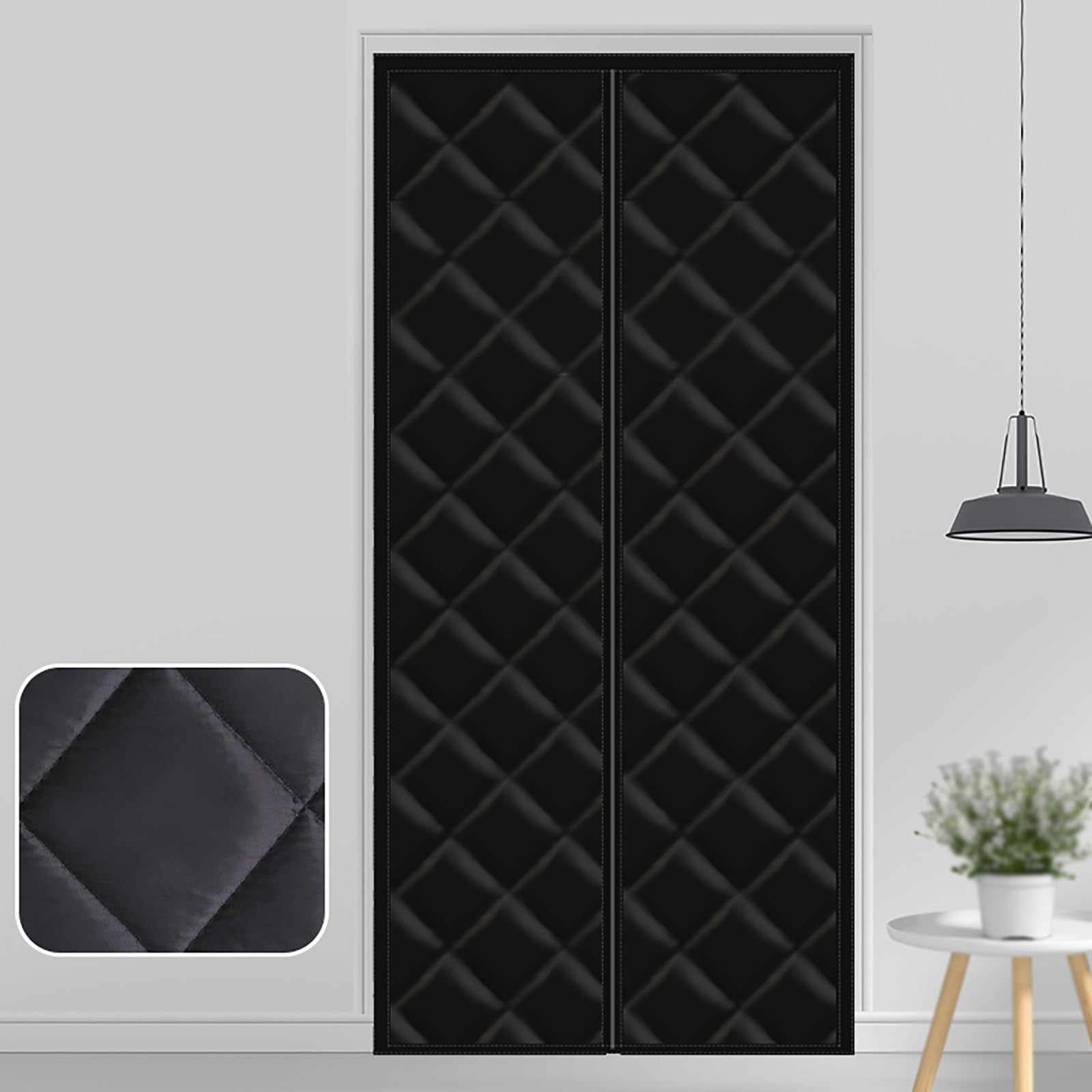 VFDVSWZSA door curtain, Oxford Cloth, and Windproof, Wear-resistant and Durable(Black,100 * 220cm/39.4 * 86.6in)