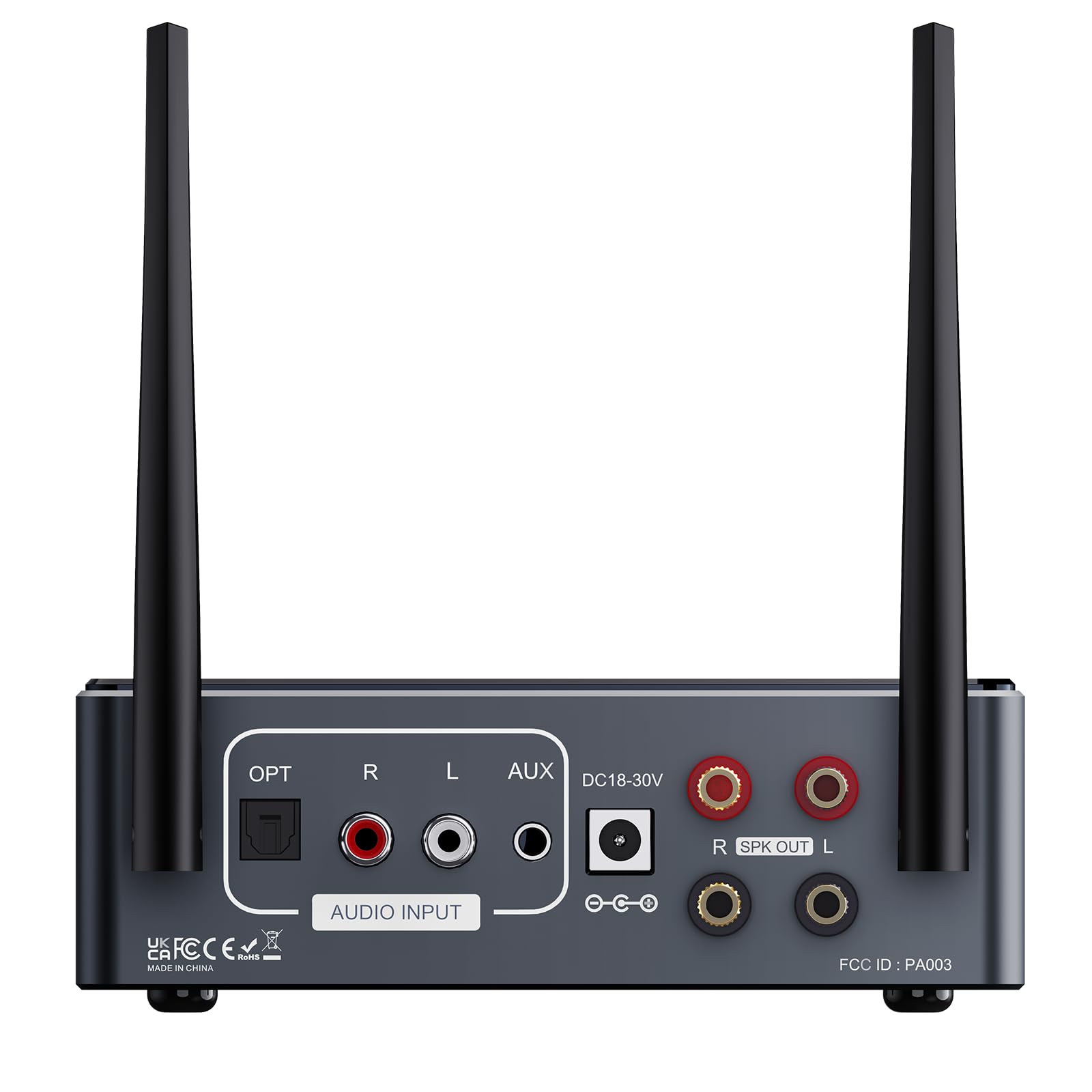 PROZOR Amplificador Audio 100W x 2 Soporta APTX-HD ACC HiFi Bluetooth 5.2 Sonido de Entrada óptica 192khz/24Bit con Control de Volumen de Agudos Graves para Altavoz Pasivo