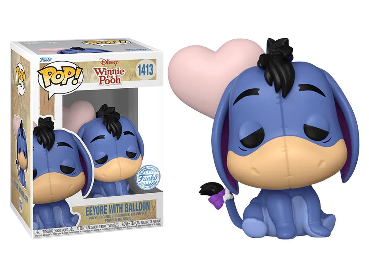 Funko Pop Eeyore with Balloon Special Edition with Plastic Protection 1413, 76706, Pale Pink, Standard