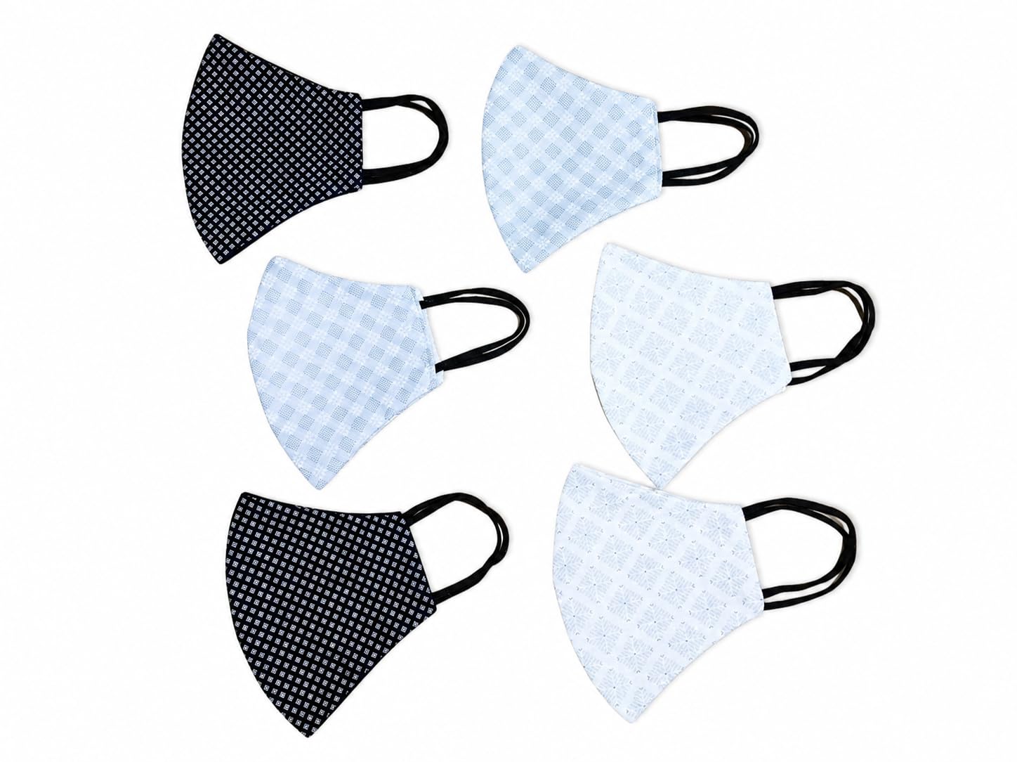 Reusable Cotton Face Mask for Men & Women | Washable Breathable Cloth Mask | Soft Comfortable Ear Loops | Pack of 6 multi Colors