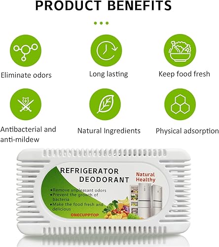 Miniatura 2 de Desodorante para refrigerador desodorante de carbón activado desodorante e hidratante para mantener el refrigerador alimentos frescos 4 paquetes