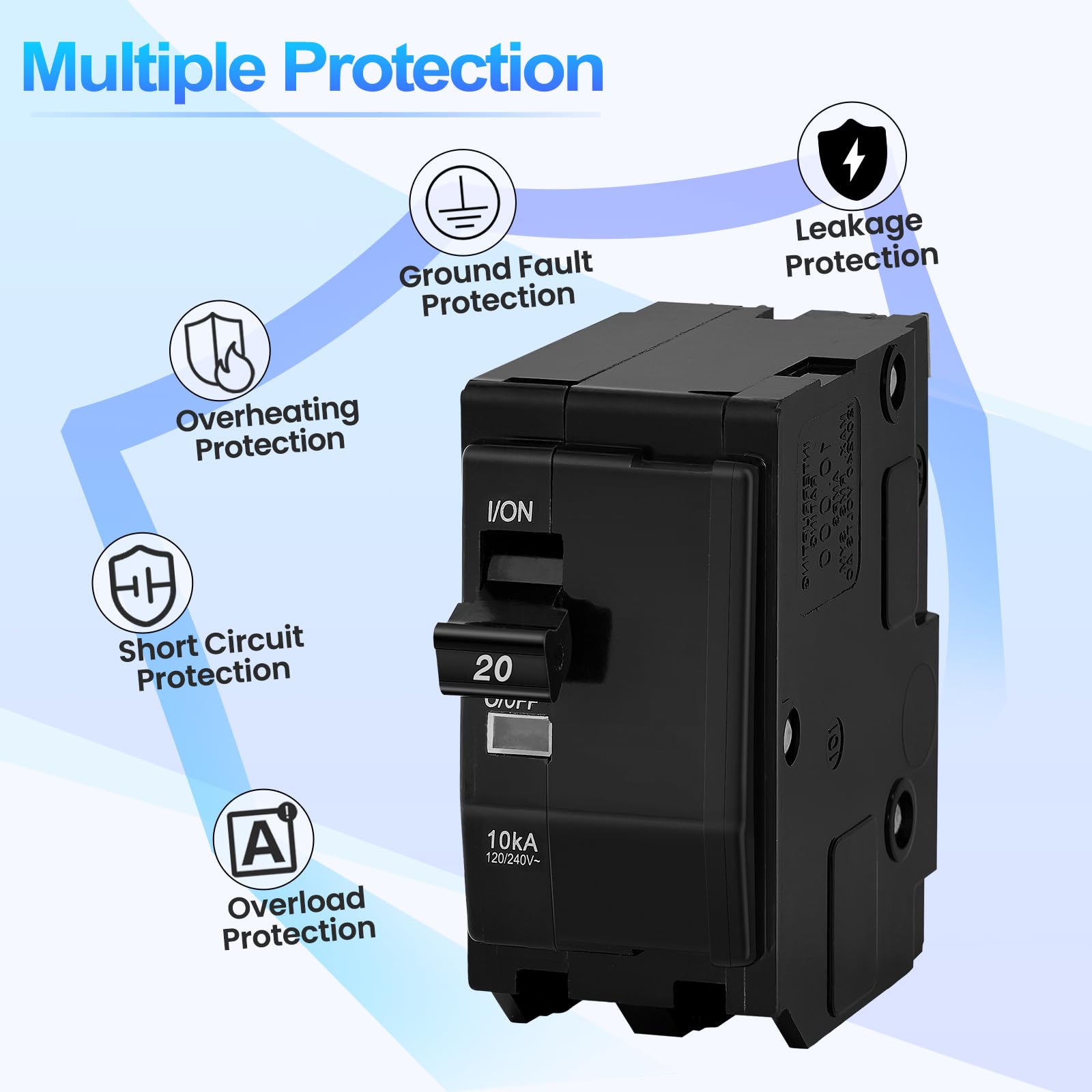 QO250CP 50 Amp 2-Pole Circuit Breaker – Compatible With Square D QO Panels, Indicator Light, 10kA Interrupt Rating