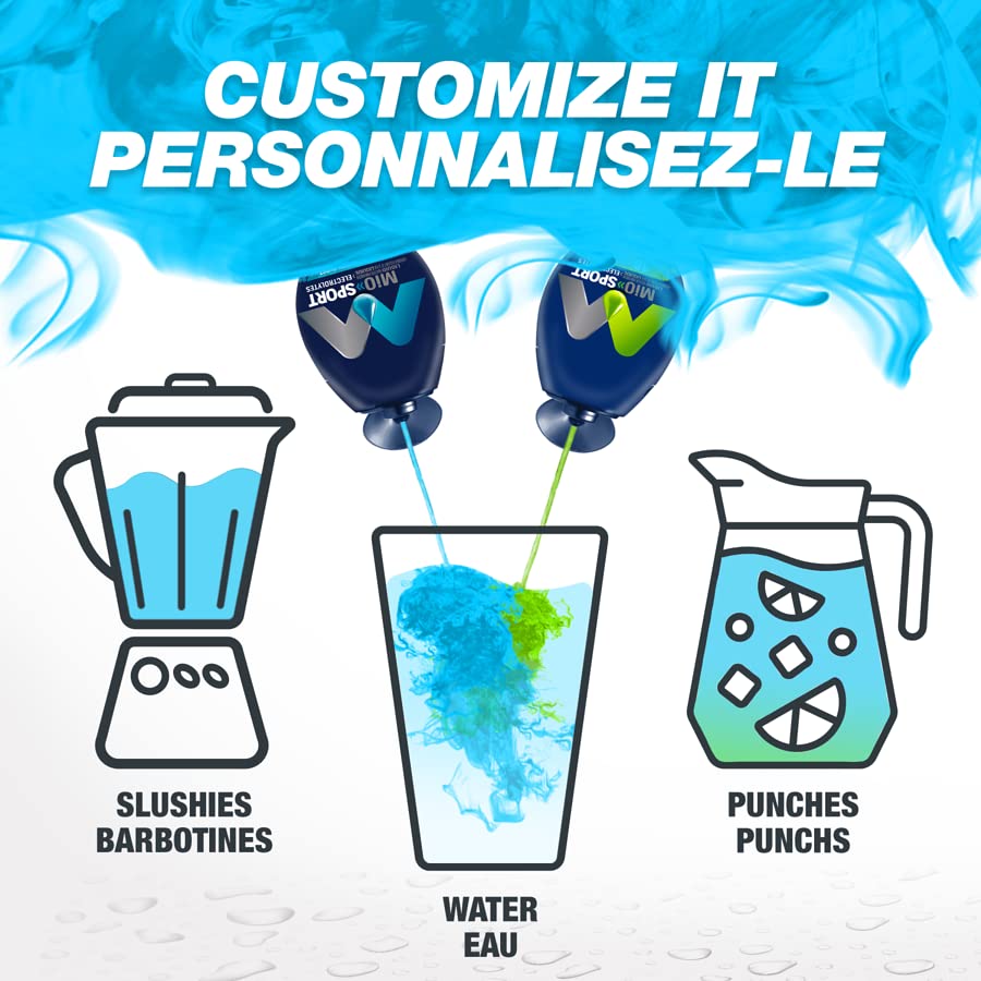 Miniatura 7 de MiO Sport Berry Burst - Potenciador de agua líquido con electrolitos, 1.6 fl oz1.6 fl. oz. (paquete de 3) enviado desde Canadá