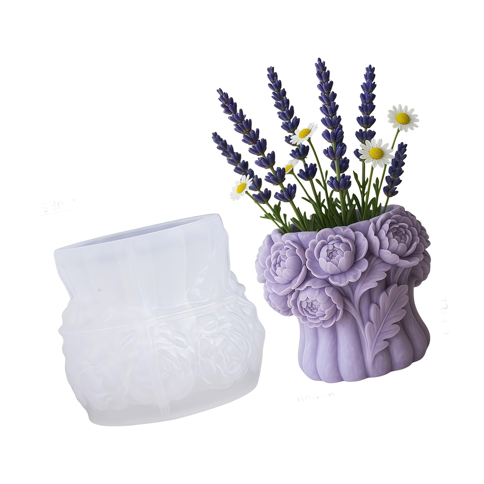 Msioytog Silicone Peony Flower for Aromatherapys with Detailed Petals Designs Decorative