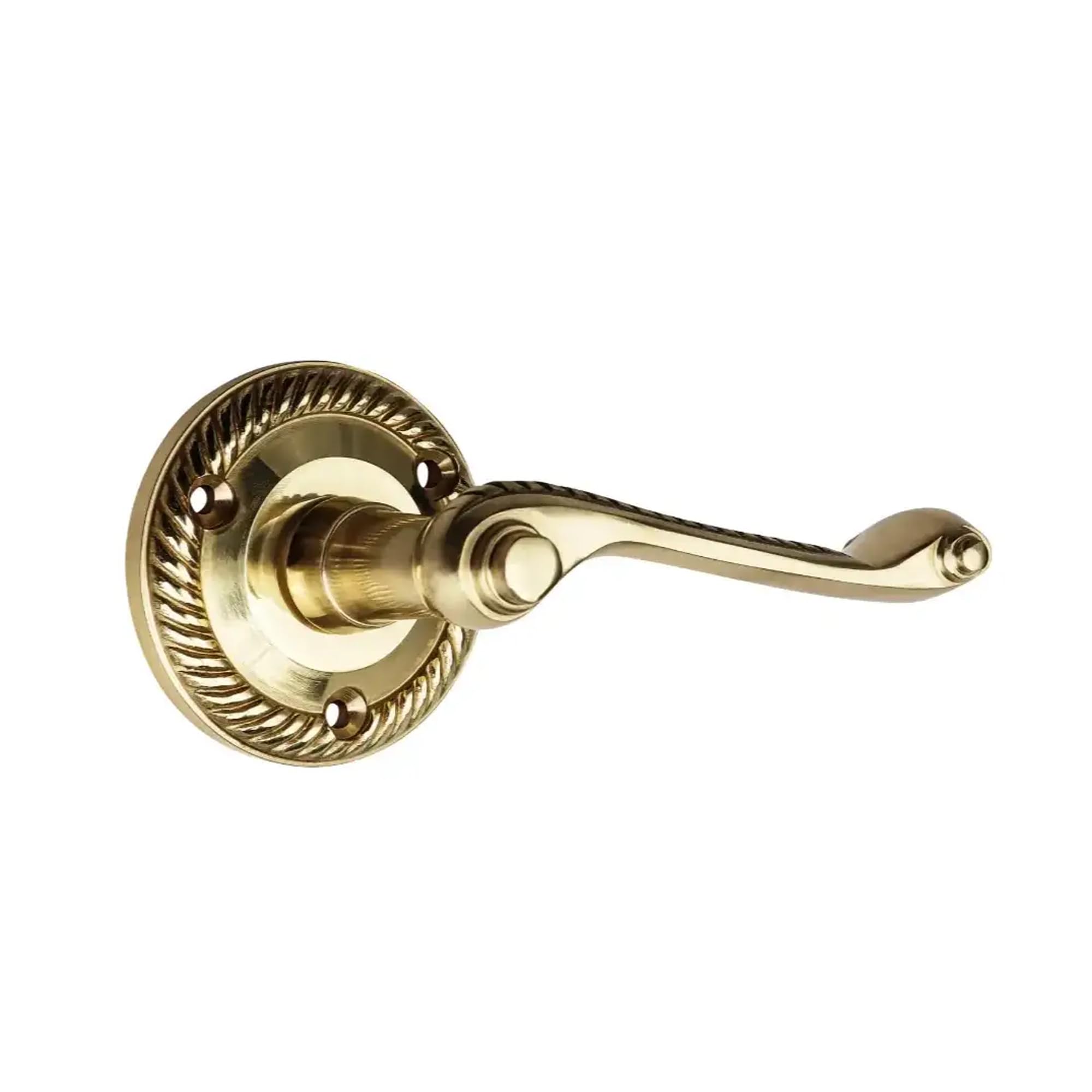 Designer Levers - Georgian Lever On Rose Polished Brass