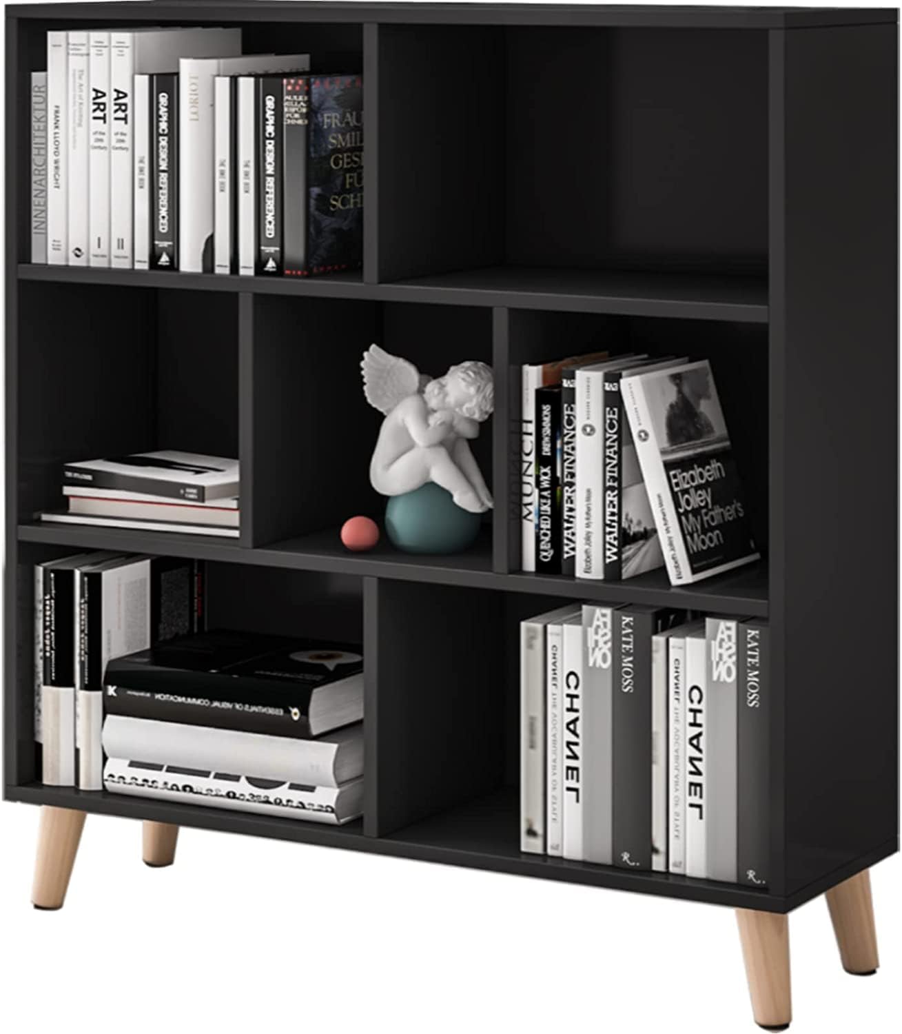 HOFFREE 7 Cube Storage Organizer Open Shelf Bookcase with