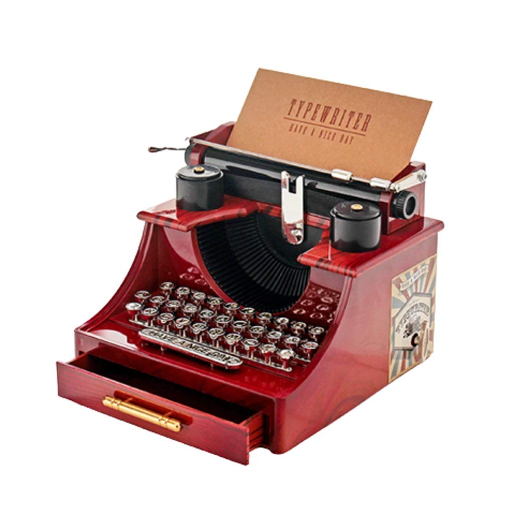 Caja de música de la vendimia para decorar mesas de Navidad y salas de estar