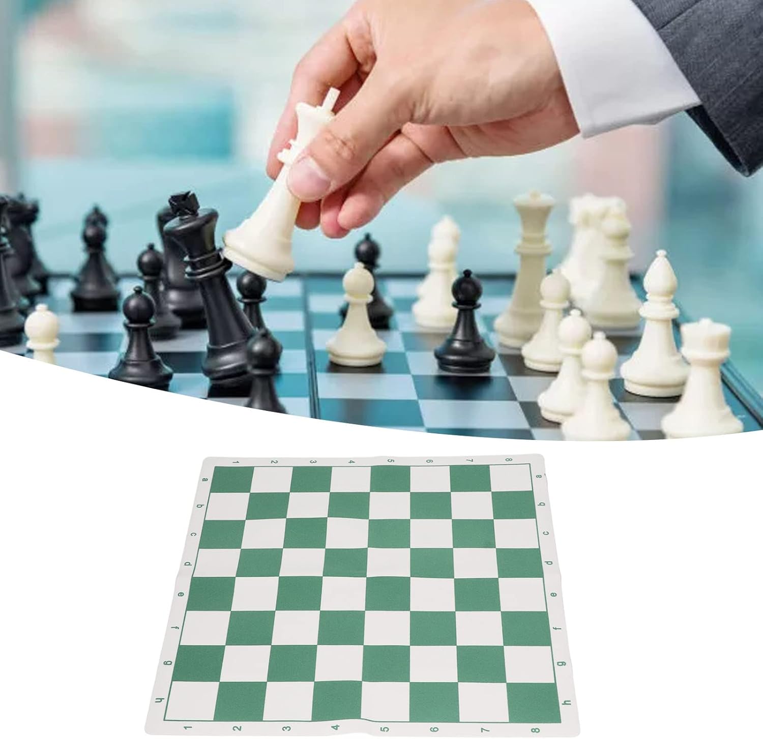 Chess Board Only, Chessboard Scratch Resistant Durable All Matching for Leisure Sports(L)