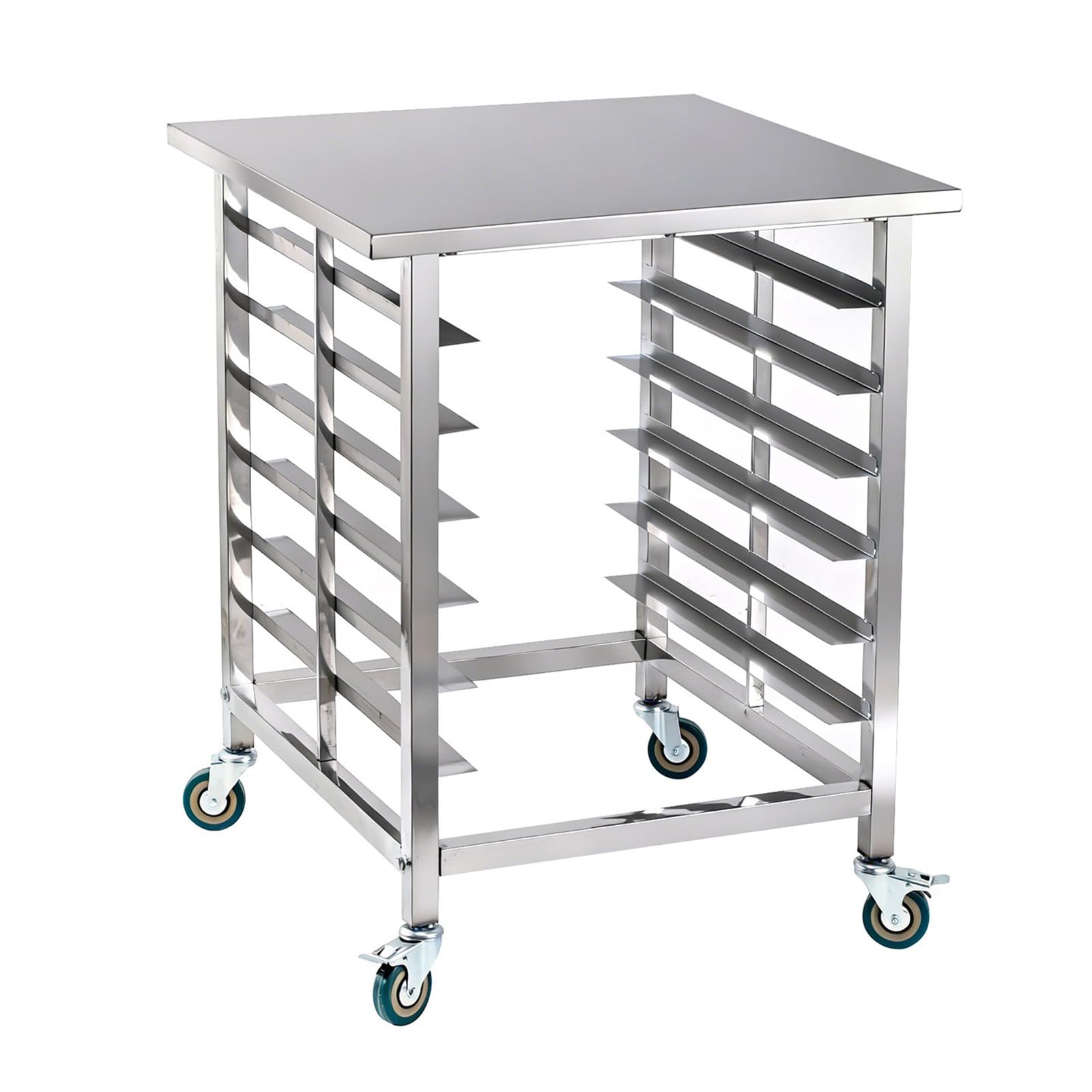 Carrello professionale in acciaio inox per teglie,Supporto mobile per forno