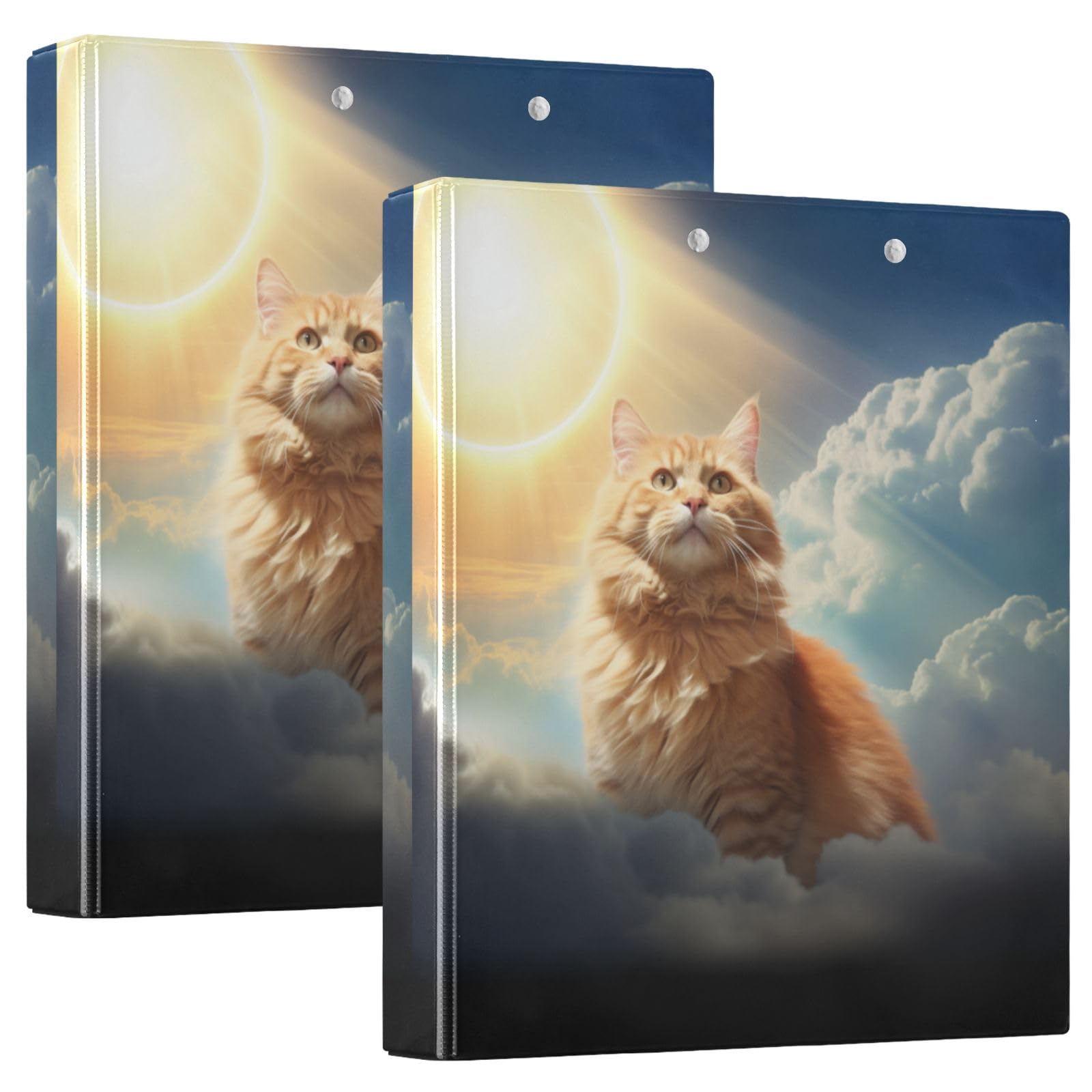 Heaven Kitty, raccoglitore a 3 anelli, 3,8 cm, contiene 200 fogli con 3 tasche interne in PVC trasparente, per scuola e ufficio