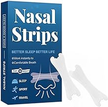 Nasal Strips for Deep Sleep - Lightweight Comfortable Nose Tape with Strong Easy-Grip Adhesive for Painless Removal - Hypoallergenic Latex-Free Nose Strips for Breathing & Snoring Relief 30pcs (30)