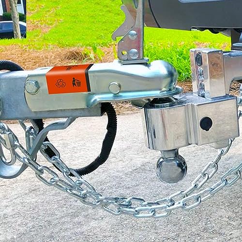 Image of 54 inch Extra Long Trailer Safety Chain Kit w /Dual 5 /16 inch Hooks 2PK | Grade 30 zinc-plated steel towing chains with dual 5 /16 inch spring hooks. 7,000 lbs capacity for RV, boat & utility trailer.