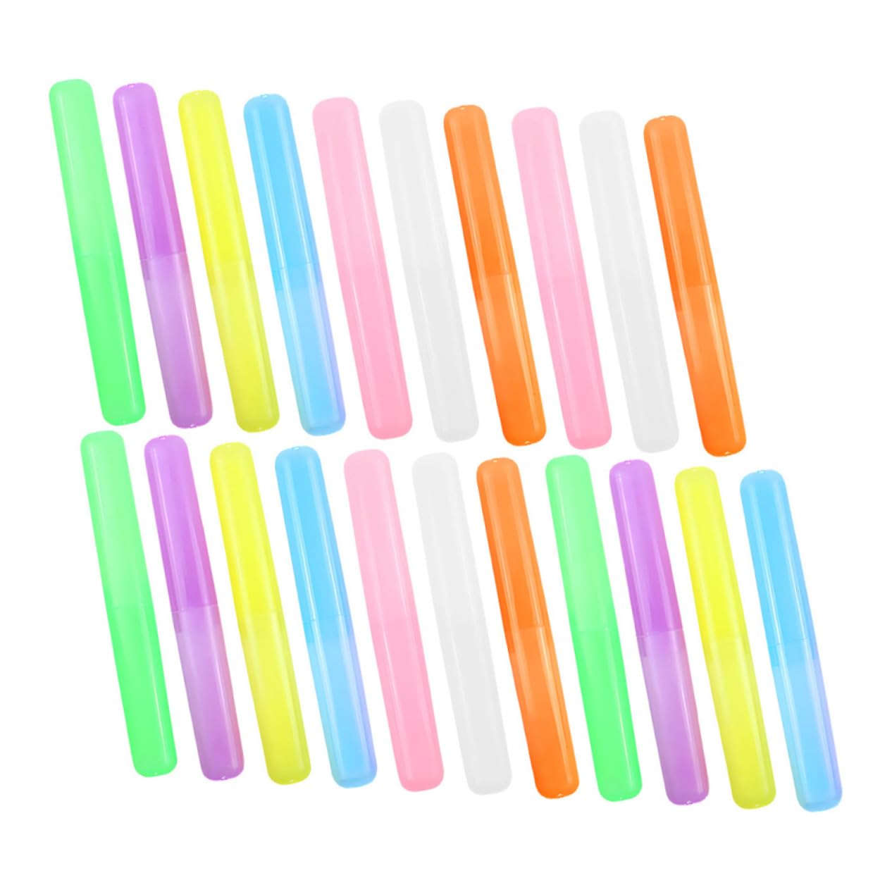 PRETYZOOM 5 Set Custodia Per Spazzolino Color Caramello Scatole Di Immagazzinaggio All'aperto Contenitore Per Dentifricio Aziendale Custodia Da Viaggio Porta Spazzolini Pp 21 Pezzi * 5