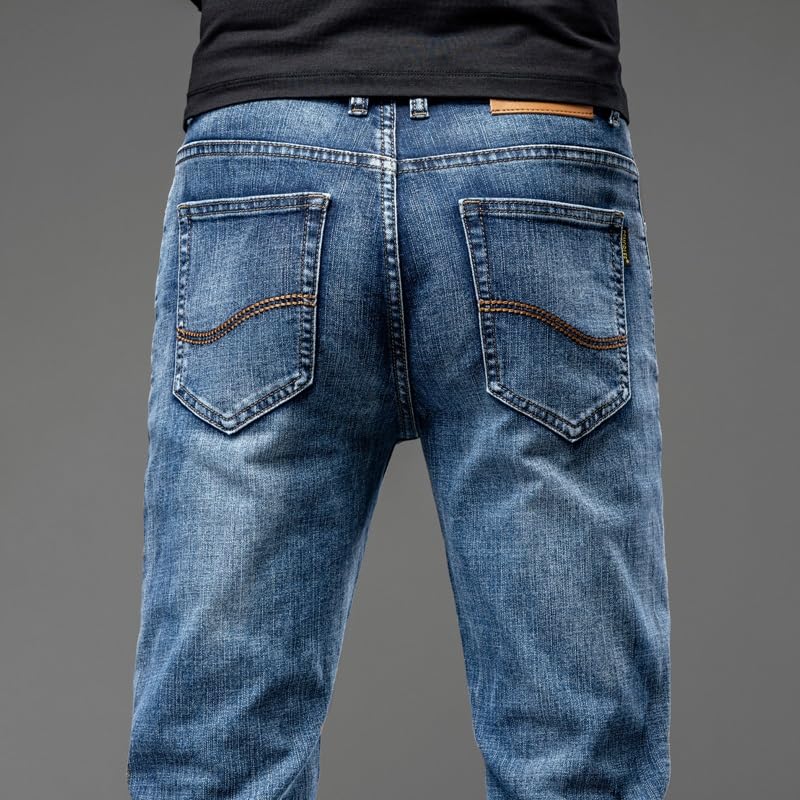 Cotton Stretch Retro Straight Leg Jeans Men's Pants Spring and Autumn Office Jeans4