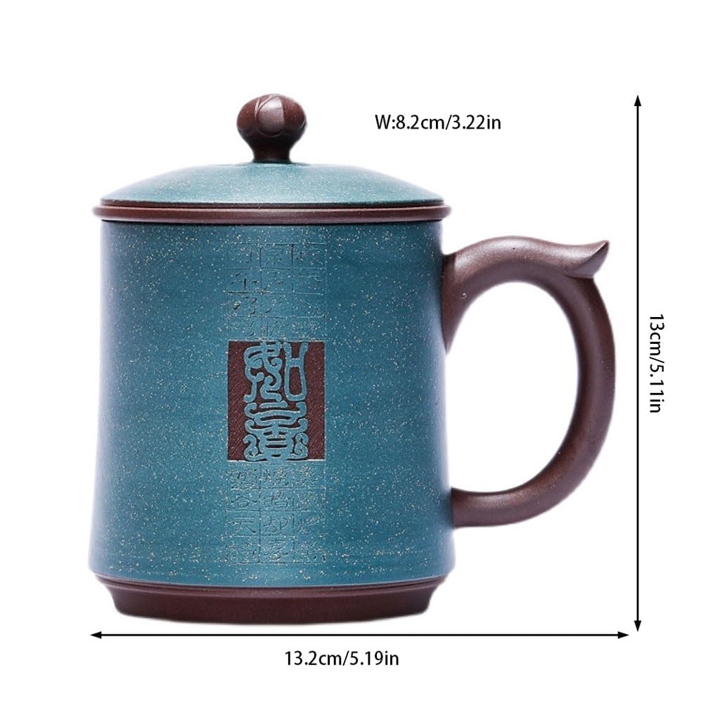 Matcha Filiżanki Domowy Kubek z Uchwytem Fioletowy Piasek Kubek Ręcznie robiony Kubek Do Herbaty 460 ml Popołudniowa herbata Fortune Study Kubek do herbaty Zestaw do herbaty Kubek do herbaty
