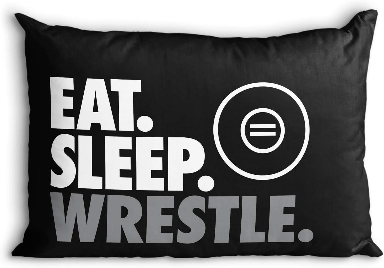 ChalkTalkSPORTS Eat Sleep Wrestle Pillowcase | Home Decor | Black/Gray