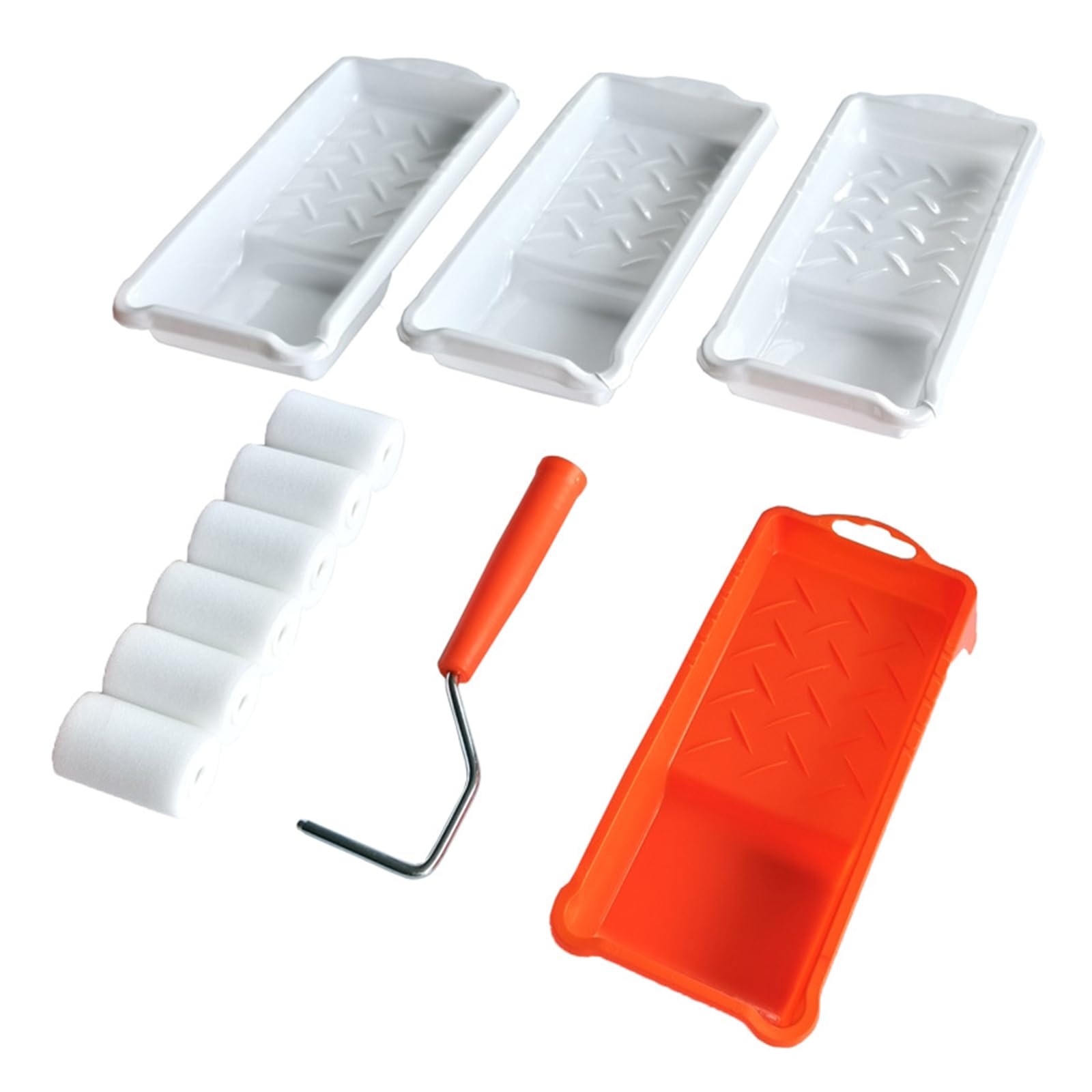 Handy Tray Miniature Paint Roller Set Suitable for Smooth Painting Art Projects and Furniture Small Repairs Wall Painting Roller