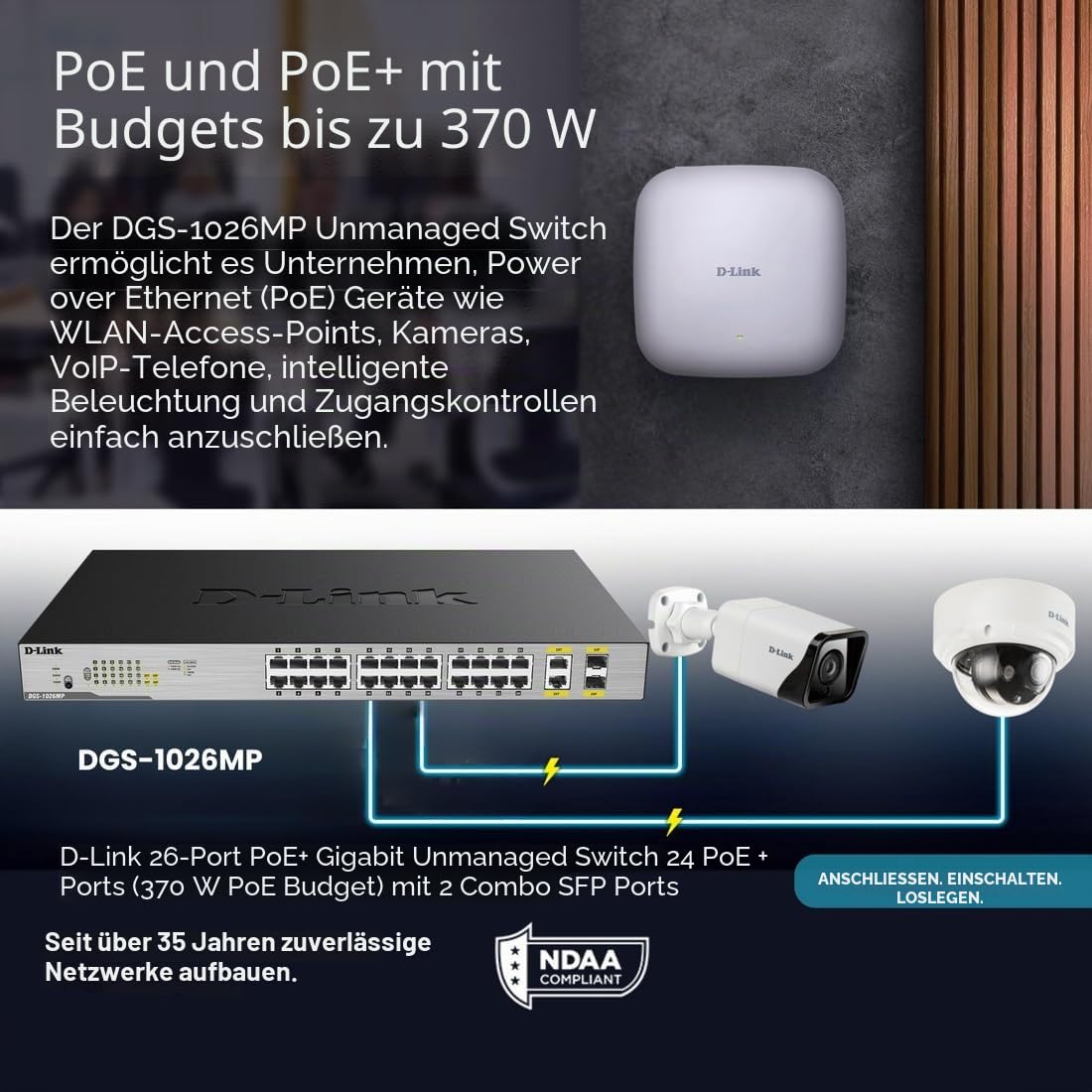 D-Link DGS-1026MP Layer2 PoE+ Gigabit Switch (26-Ports – Bild 4