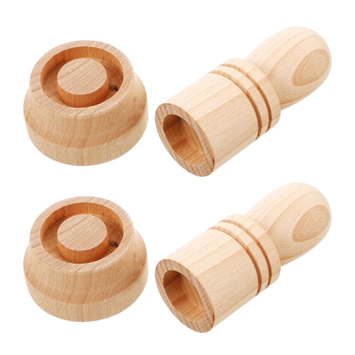 Fabricant de Pots de Semis en Papier et Bois pour Jardinage DIY, Outil Manuel 2 Kits, Tailles Ajustables, Bois Solide, pour Pépinières et Semis en Intérieur