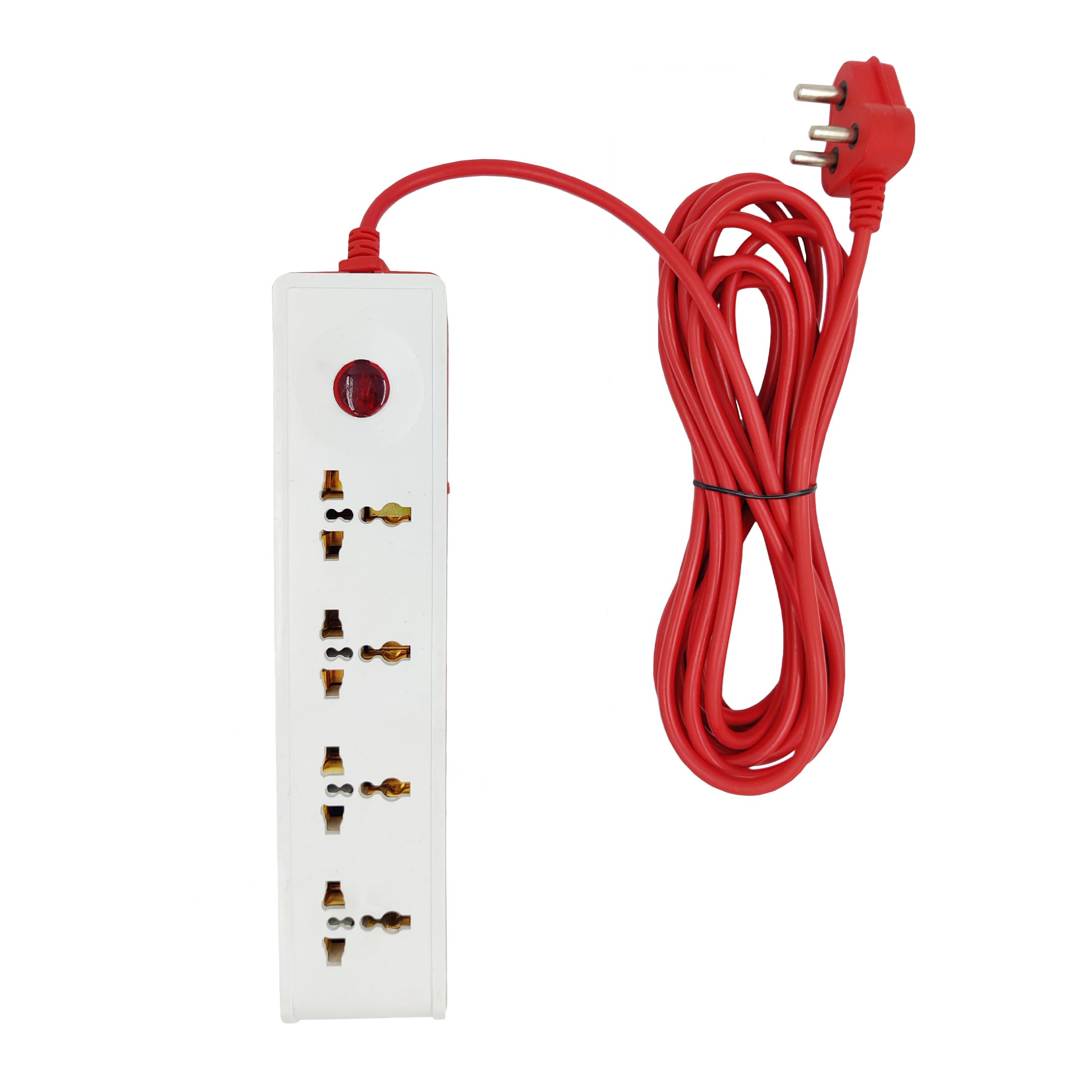 Hillgrove HGCM1302M3 Power Extension Board with 4 Universal Socket and 1 Switch and 5 Meter Long Cable Surge Protector for Home/Computer/Fridge 4 Socket Extension Boards (White)-picture-49