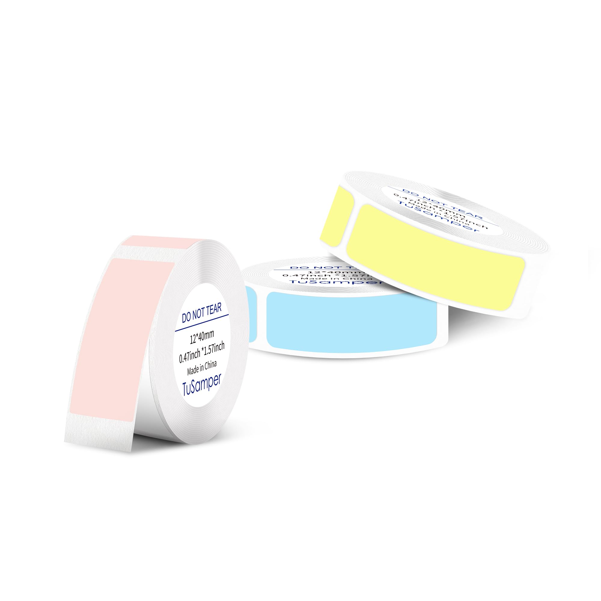 TuSamper Label Maker Tape - D30 Label Tape, Multi Color Sticker Thermal Paper for Phomemo D30 Label Printer, Household Storage Labels, Self-Adhesive