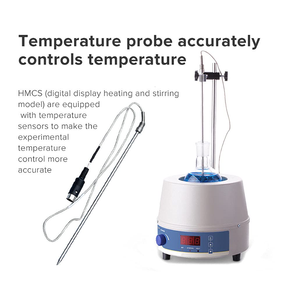 Agitador MagnéTico De Manto Calefactor EléCtrico De 100/250/500/1000 Ml, Control De Temperatura Digital, RT A 380 ℃, con Barra De AgitacióN, Soporte De Soporte Y Sonda De Temperatura,250ml