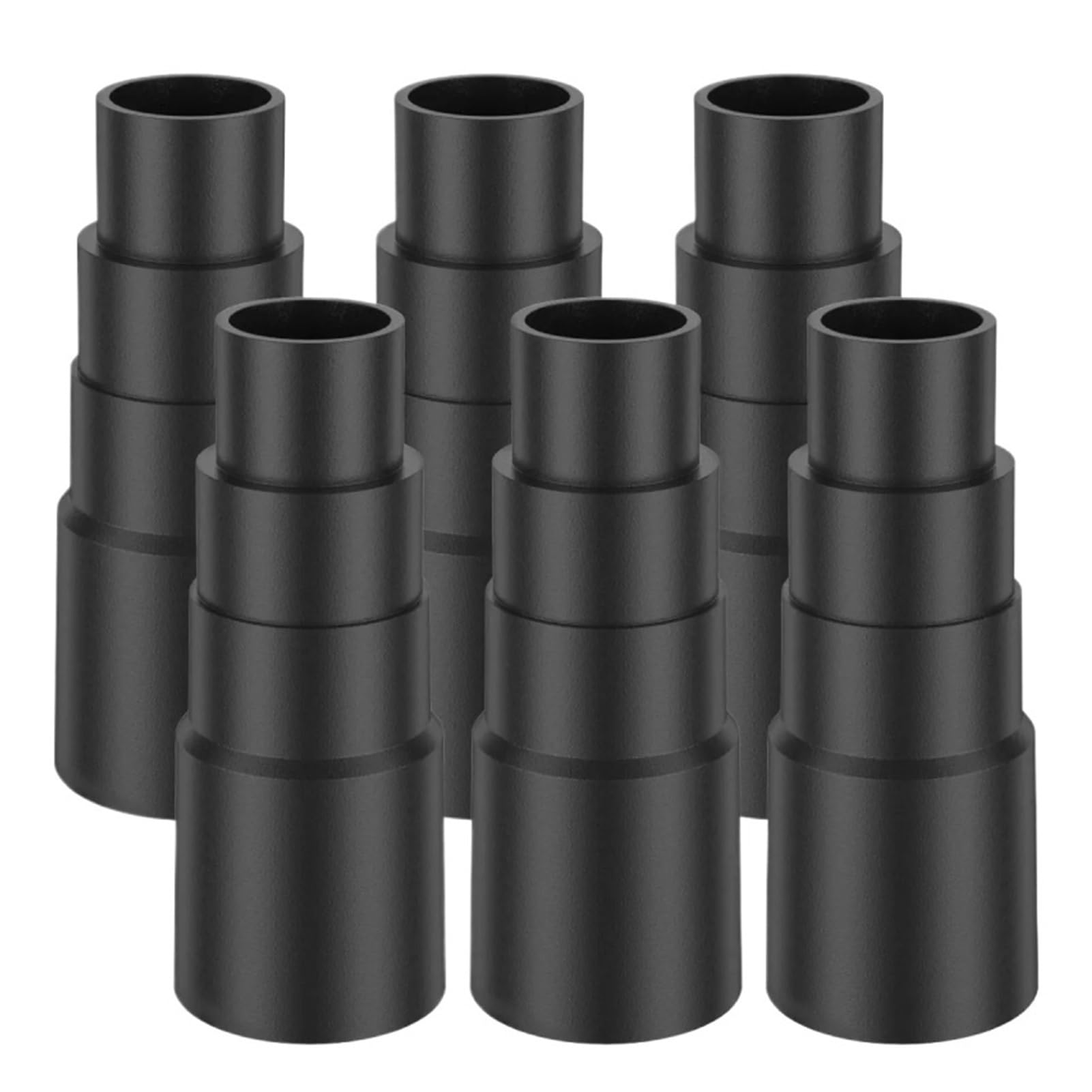 Pycubn Black 6Pcs Vacuum Cleaner Adapter Compatible With Suction Hose Adapter, Hose Adapter Replacement, Reusable 23/30/34/35Mm