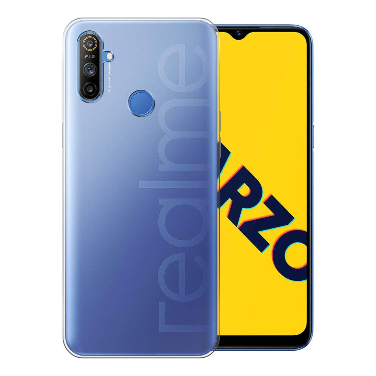 Fashionury Transparent Crystal Clear Back Cover Case for Realme Narzo 10A / Narzo 20A | Soft TPU Case (Transparent)