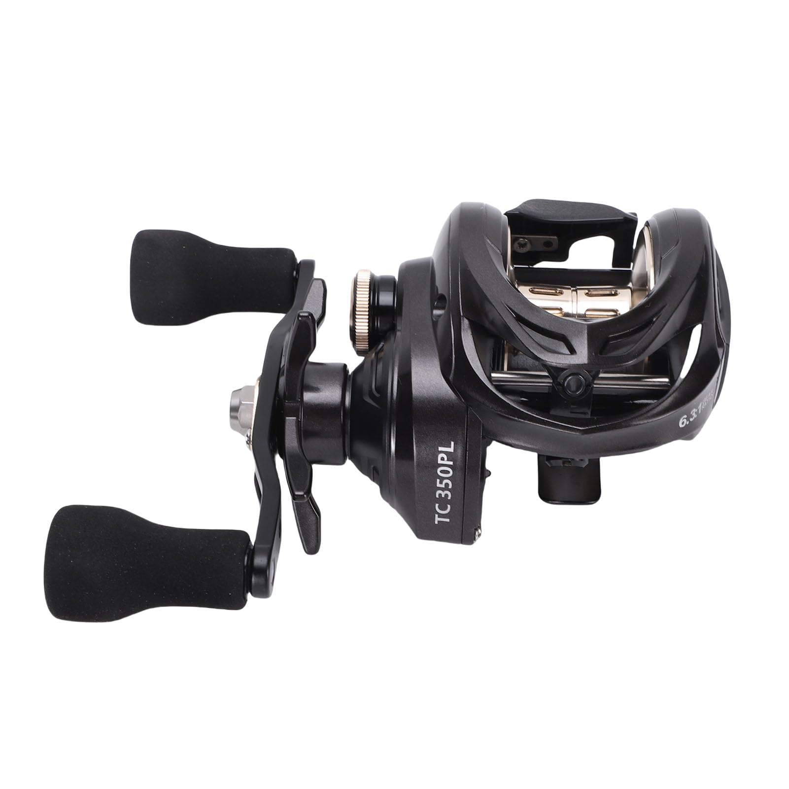 FILFEEL Moulinet de Pêche Baitcasting en Eau Salée avec Frein de 20 Kg 6.3 : Rapport de Vitesse Corps en Fibre de Carbone Double Culbuteur Moulinet de Pêche pour Droitier pour la en Bateau de Mer
