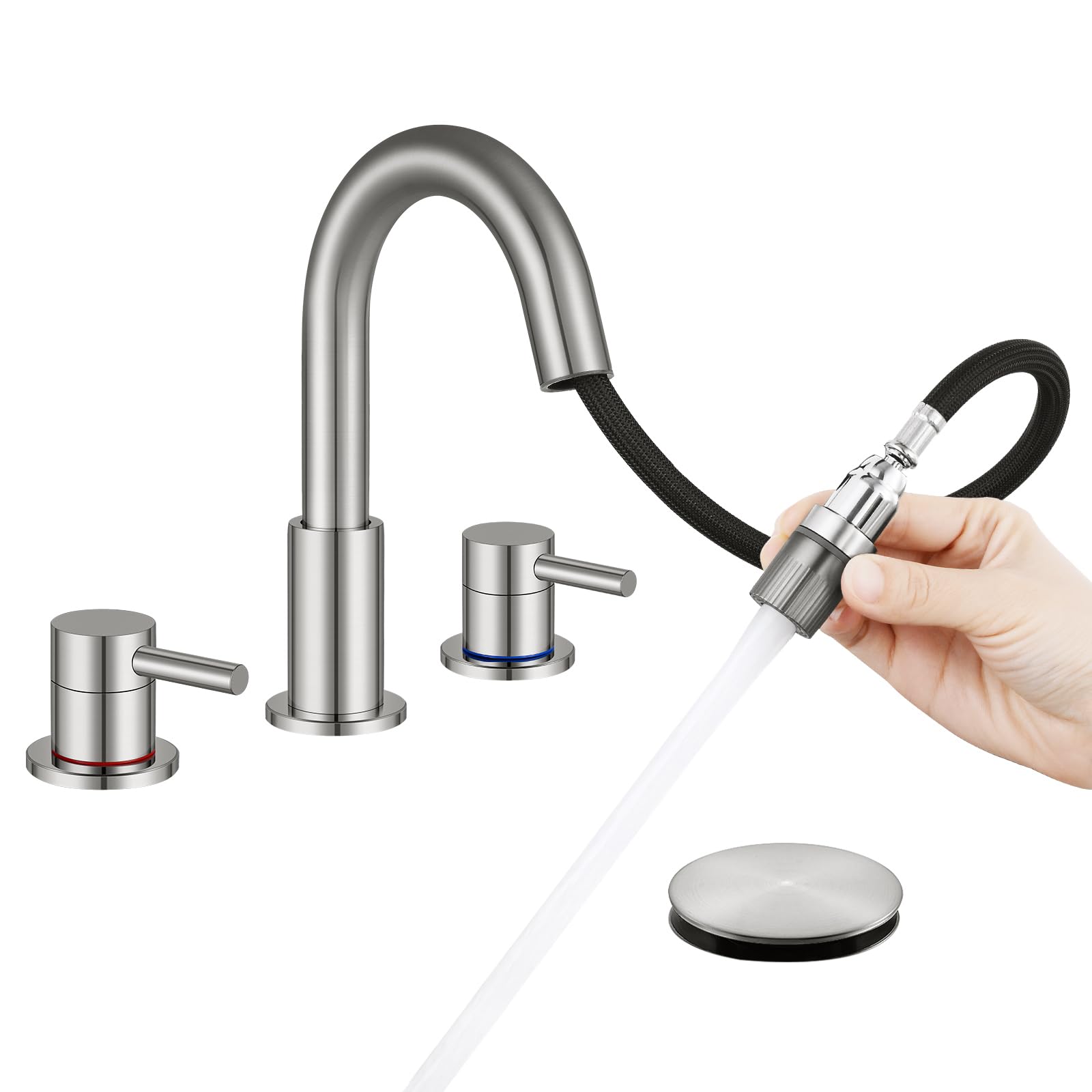 Brushed Gold 2-Handle Bathroom Faucet - FREE SHIPPING -19