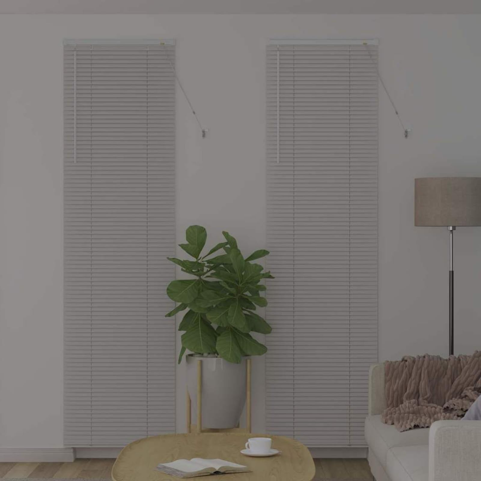 Gecheer Tenda per Finestra con Tende Altro Bianco 80 x 130 cm AlluminioTende Moderne