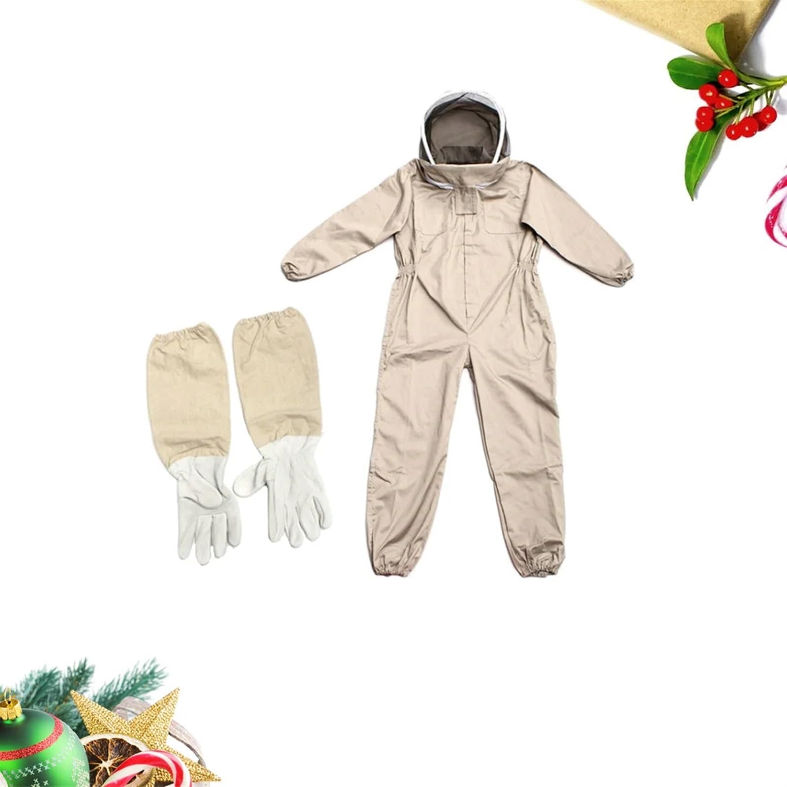 Tuta Apicoltore Abbigliamento anti-ape for apicoltura in un unico pezzo con guanti(L)