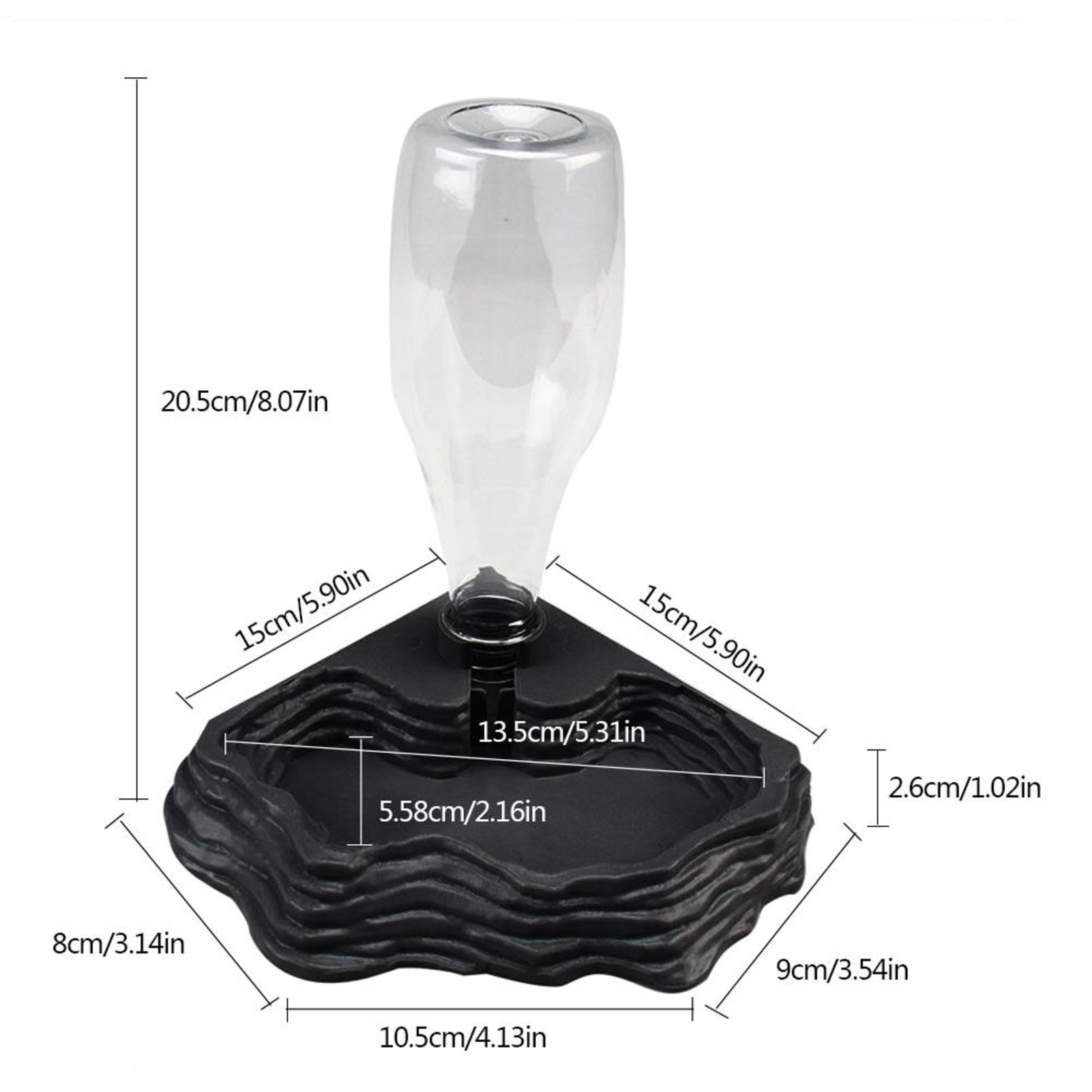 Distributeur d'eau pour reptiles Fontaine automatique pour terrarium cascade siphon amphibien bol à boire