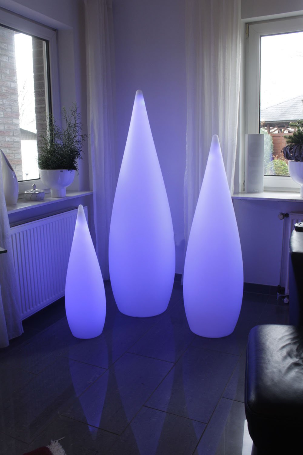 Arnusa Oasis Lights Pie Cono lámpara diseño Bombilla con Mando a Distancia y función de batería LED