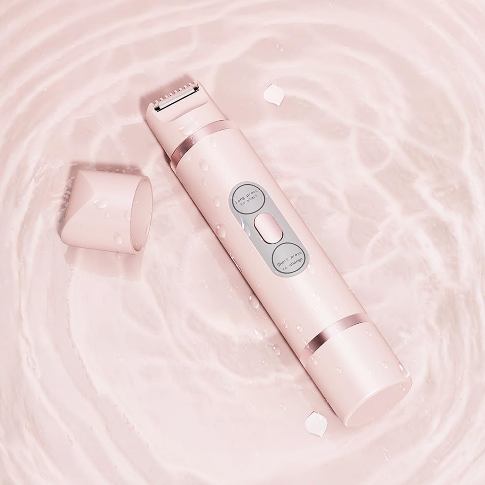 Rasoir Électrique Femme 2-en-1 - Épilateur Visage & Corps - Tondeuse Intime Bikini - Sans Douleur - Rechargeable USB - Lavable - Utilisation Sèche & Humide - Pour Maillot, Aisselles, Jambes