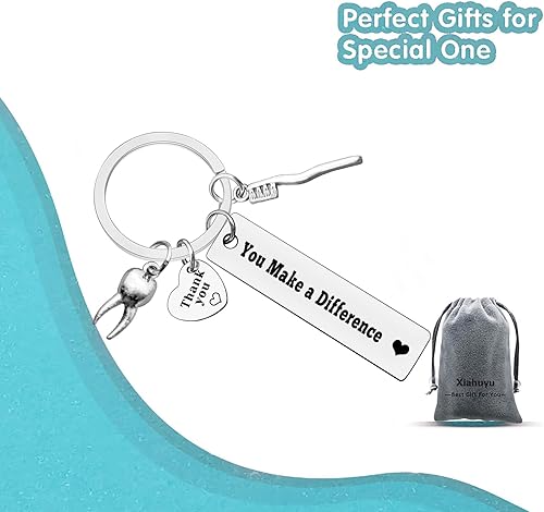 Miniatura 7 de Xiahuyu Llavero para dentista, regalo de agradecimiento al dentista, llavero para higienista dental, regalo de graduación, regalo de Navidad,