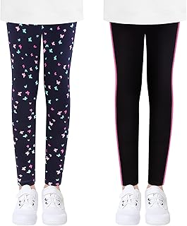 Paquete de 2/3/5 Mallas para niños Pantalones de Baile para niñas Mallas para bebés Pantalones de Gimnasia Algodón Diferentes Motivos 4539