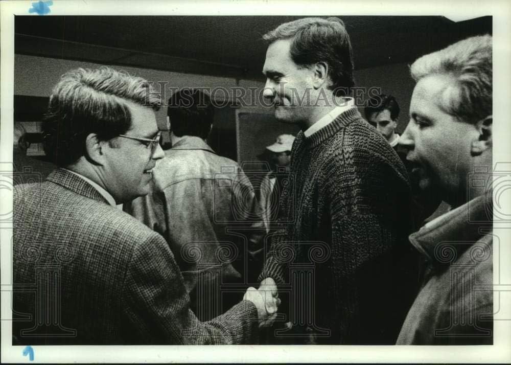Vintage Photos 1991 John McEneny Shakes Hands with Albany