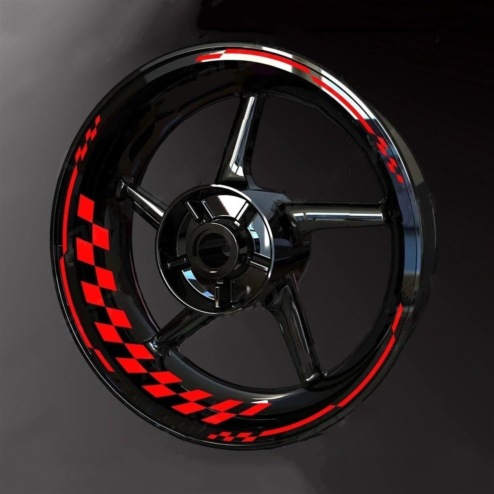 Felgenrandaufkleber Motorrad 19/17 Zoll Felgenaufkleber Reflektierender Radnabenaufkleber Streifenband Dekorationszubehör Für Radaufkleber(Farbe 10)