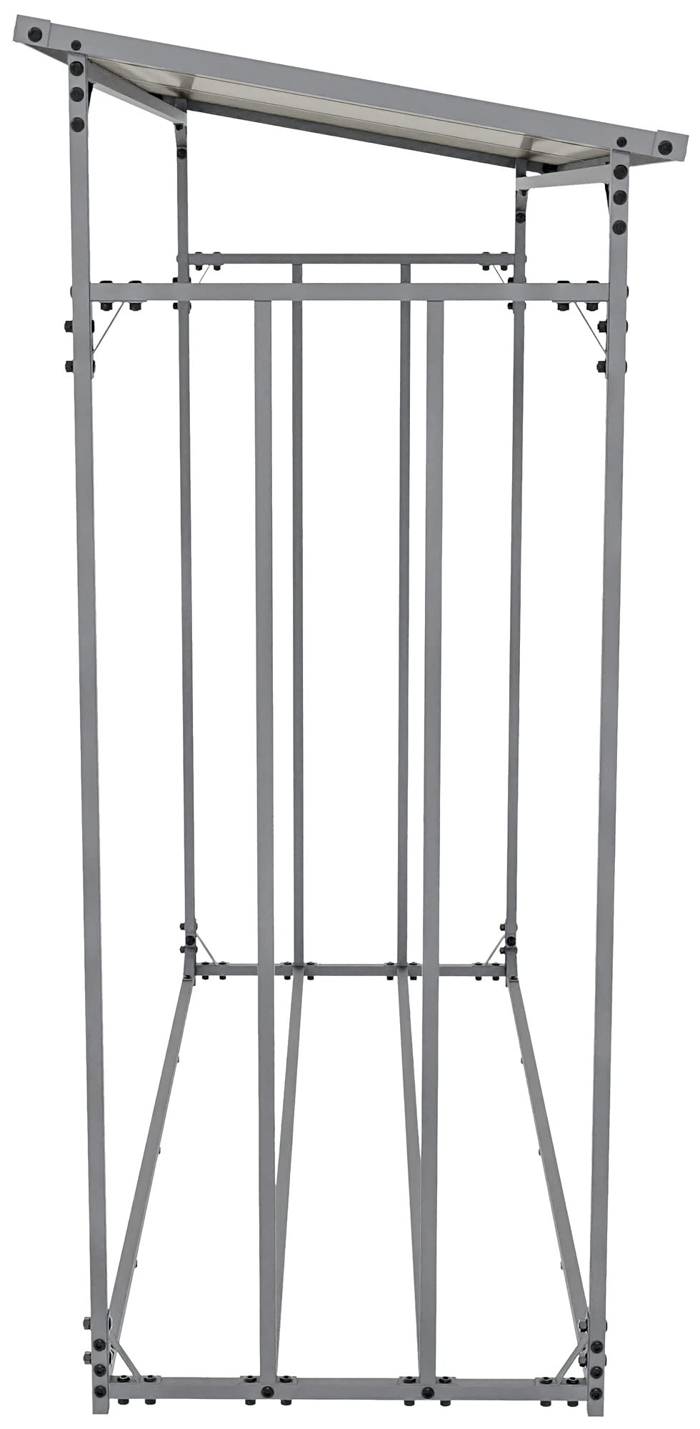 CLP Kaminholzunterstand Ruston Aluminium + Abdeckplane I Kaminholzregal Anthrazit I Holzlager Aus Aluminium I Feuerholzregal Für Außen, Größe:XL