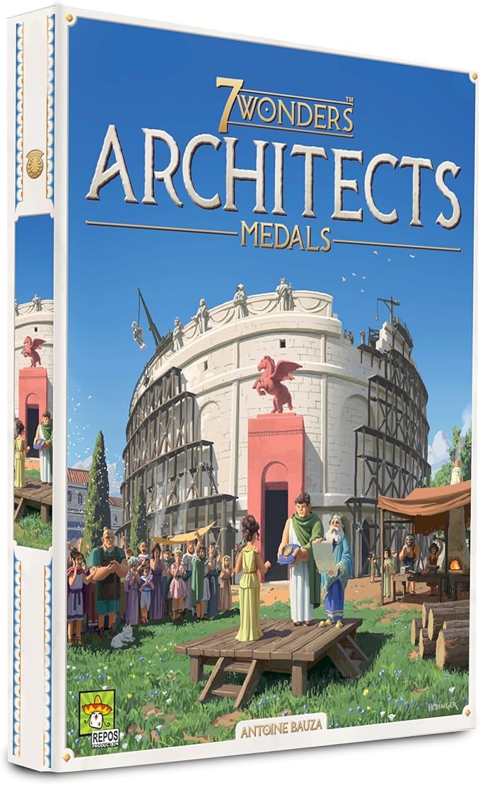 Asmodee - 7 Wonders Architects, Gioco da Tavolo, 2-7 Giocatori, 8+ Anni, Edizione in Italiano + 7 Wonders Architects: Medals, Espansione Gioco da Tavolo, 2-7 Giocatori, 8+ Anni, Edizione in Italiano