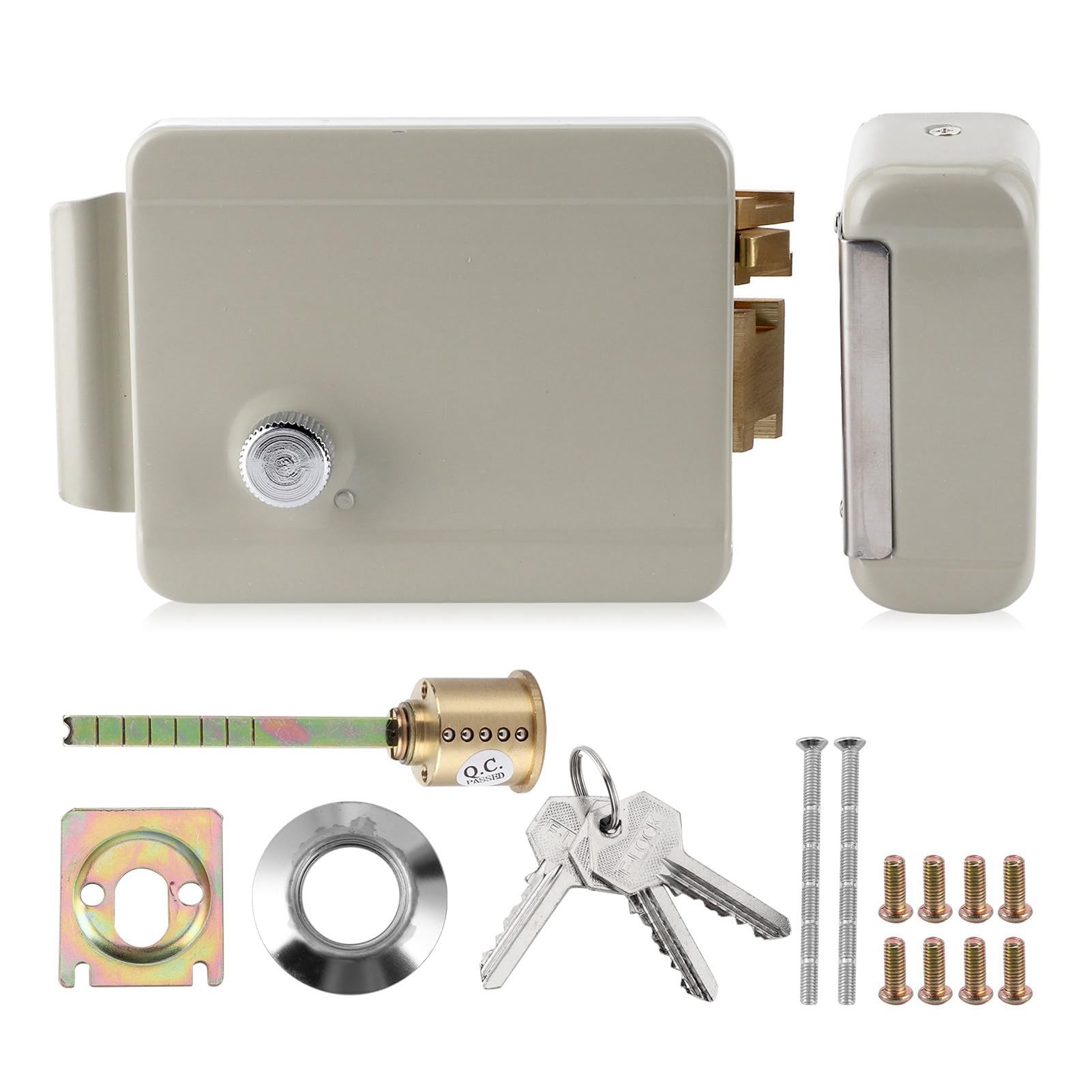 Naroote Serrure de Porte électrique, Gâche électromagnétique de Haute sécurité pour Contrôle D'accès Communautaire, Matériau en Fer 9-12V, 1 unité