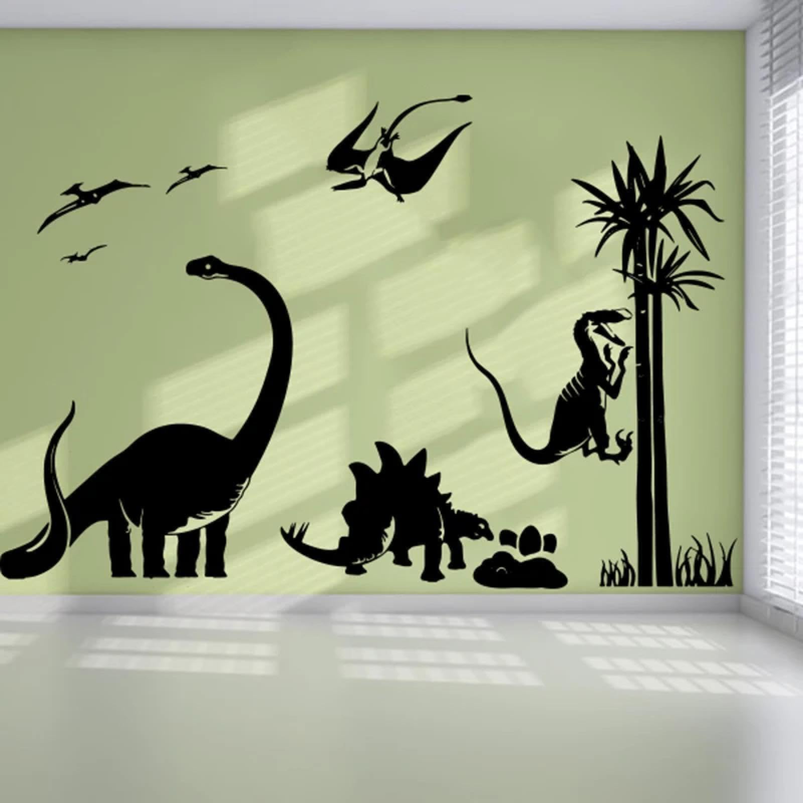 YOUOUSI Animal Woodland Animal wall Decals, Giant Dinosaur Tree Bird wall Stickers, Children's Room playroom Nursery wall Art Decals