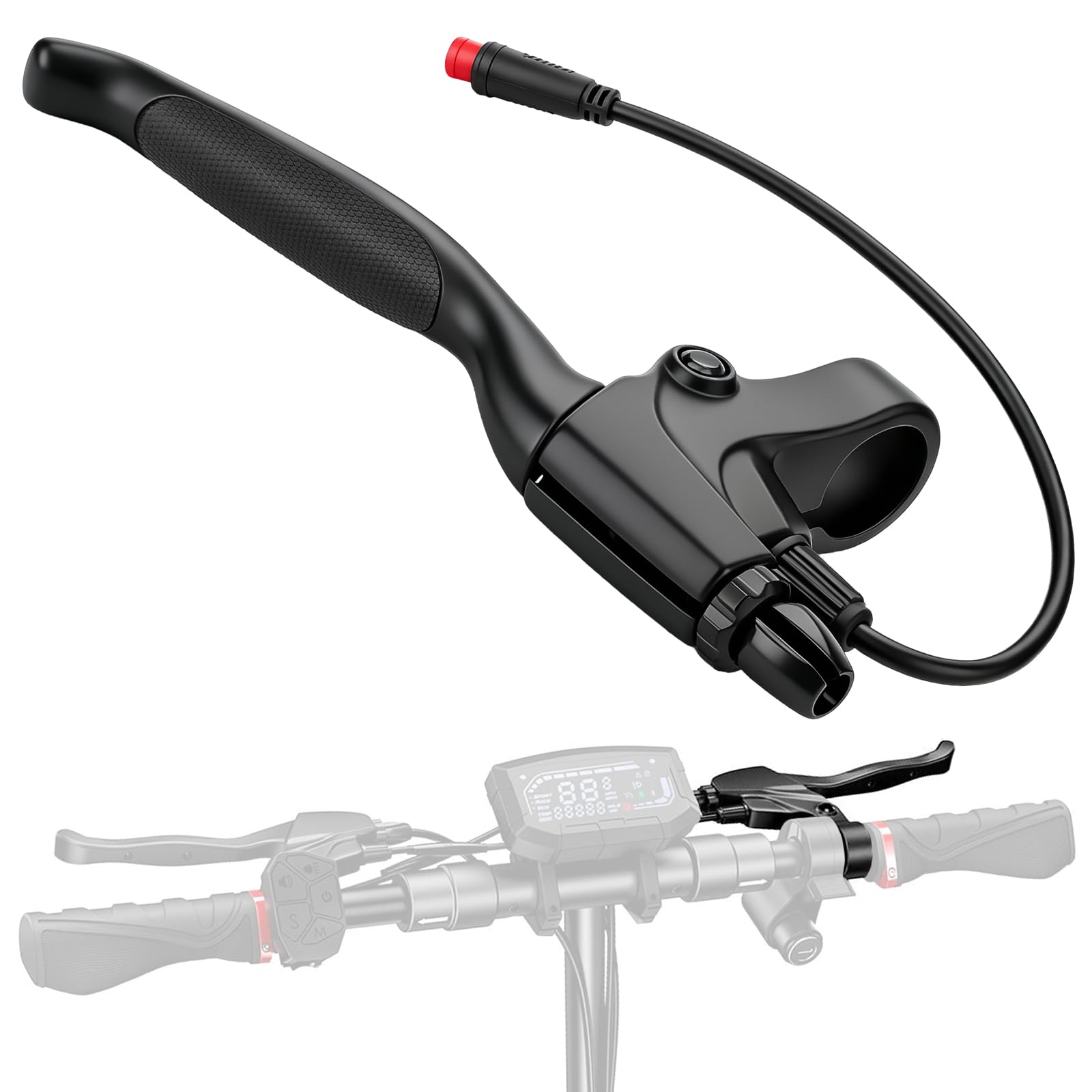 Jerbor Brake Handle Lever for IScooter ix3/ix4/i12/i14, Right Brake Levers, 2 Pin Waterproof Handle Lever Power Off Hand Controller, Accessories for IScooter