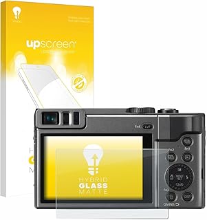 upscreen Matte Screen Protector Glass Film compatible with Panasonic Lumix DC-TZ90 / Lumix DC-TZ96 - Anti-Glare, Anti-Fingerprint, 9H Glass Protection