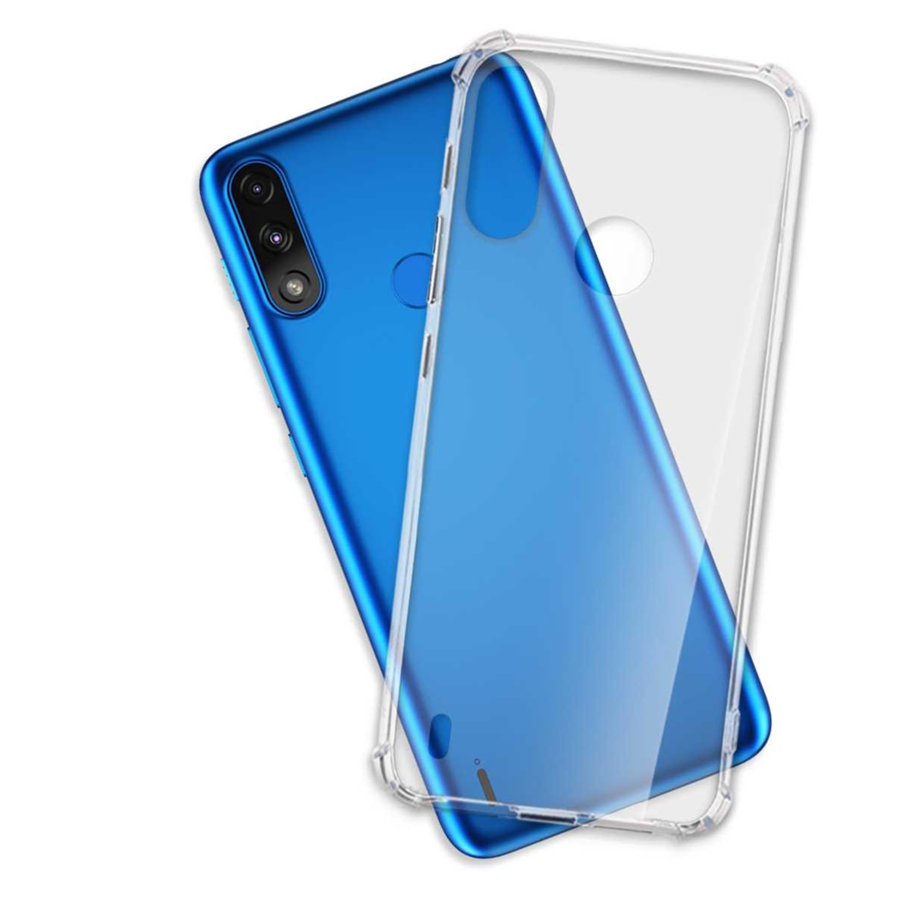 Coque en Fibre de Carbone Compatible avec Motorola Moto E7