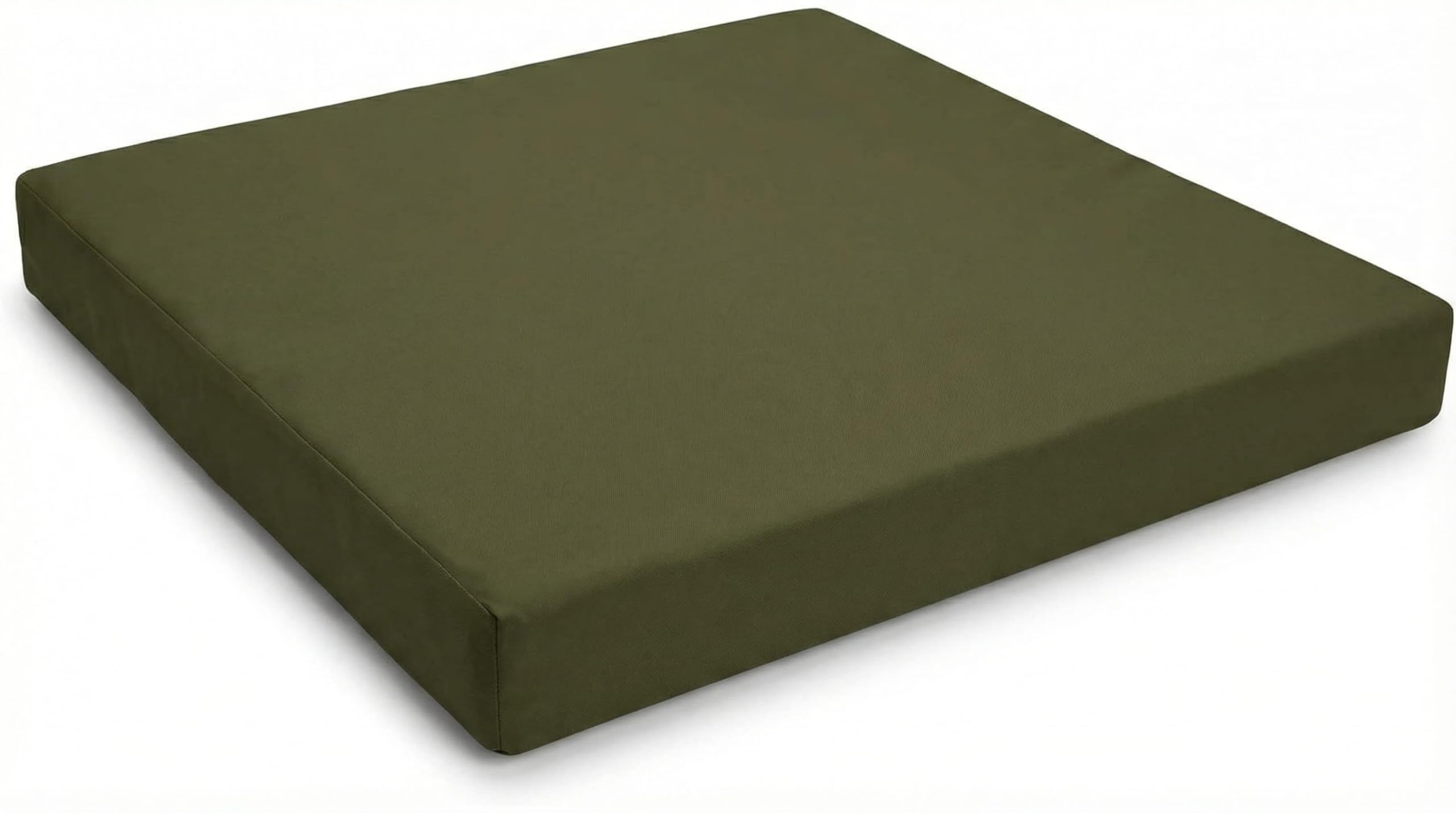 Steexu Waterproof Seat Pad Indoor & Outdoor Garden Rattan Furniture Foam Pad with Removable Zipper Cover 4cm Thickness (Olive Green, 40 x 40 cm / 16" x 16")