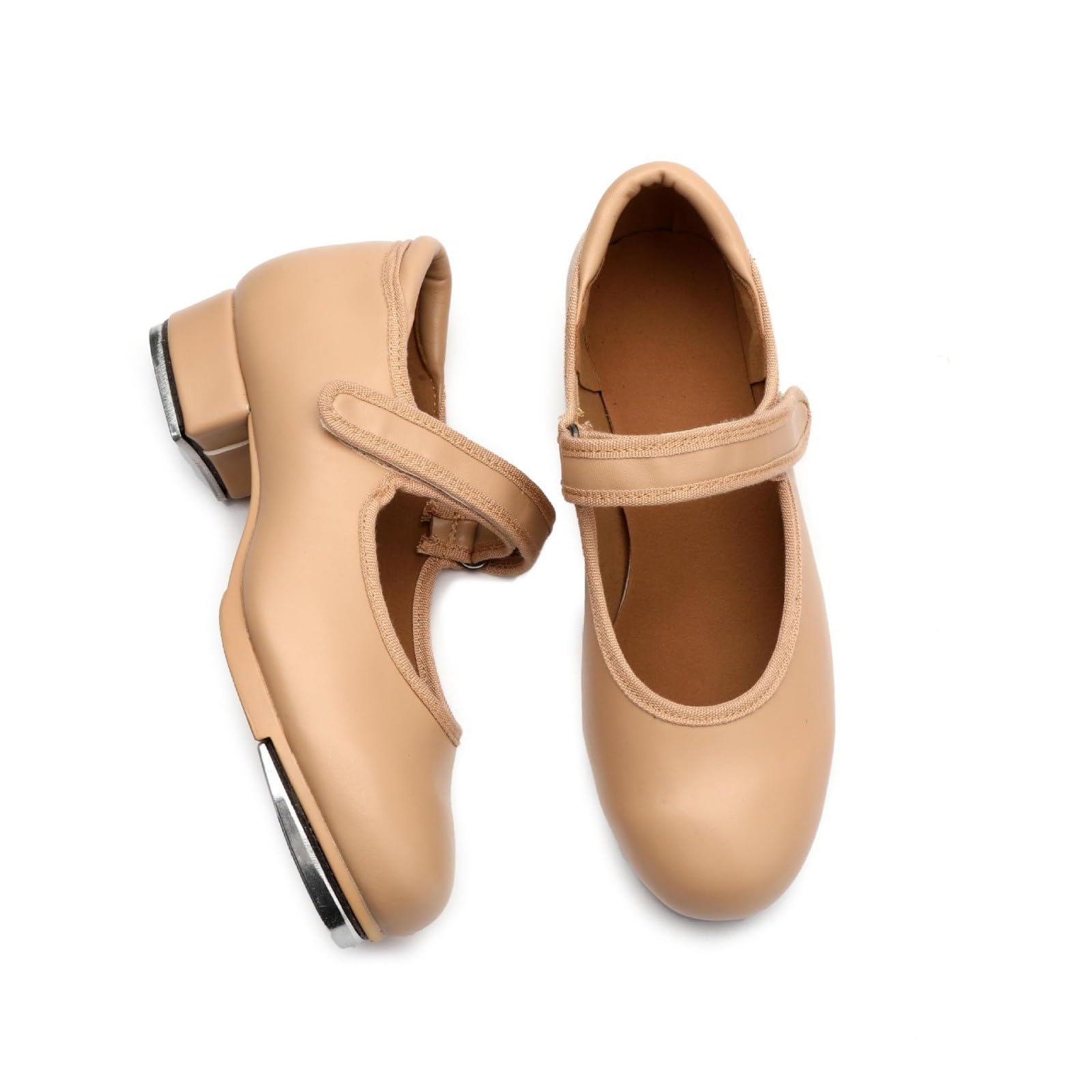 Scarpe da Ballo Tip Tap per Bambine con Chiusura a in Pelle esibizioni e Pratica #D