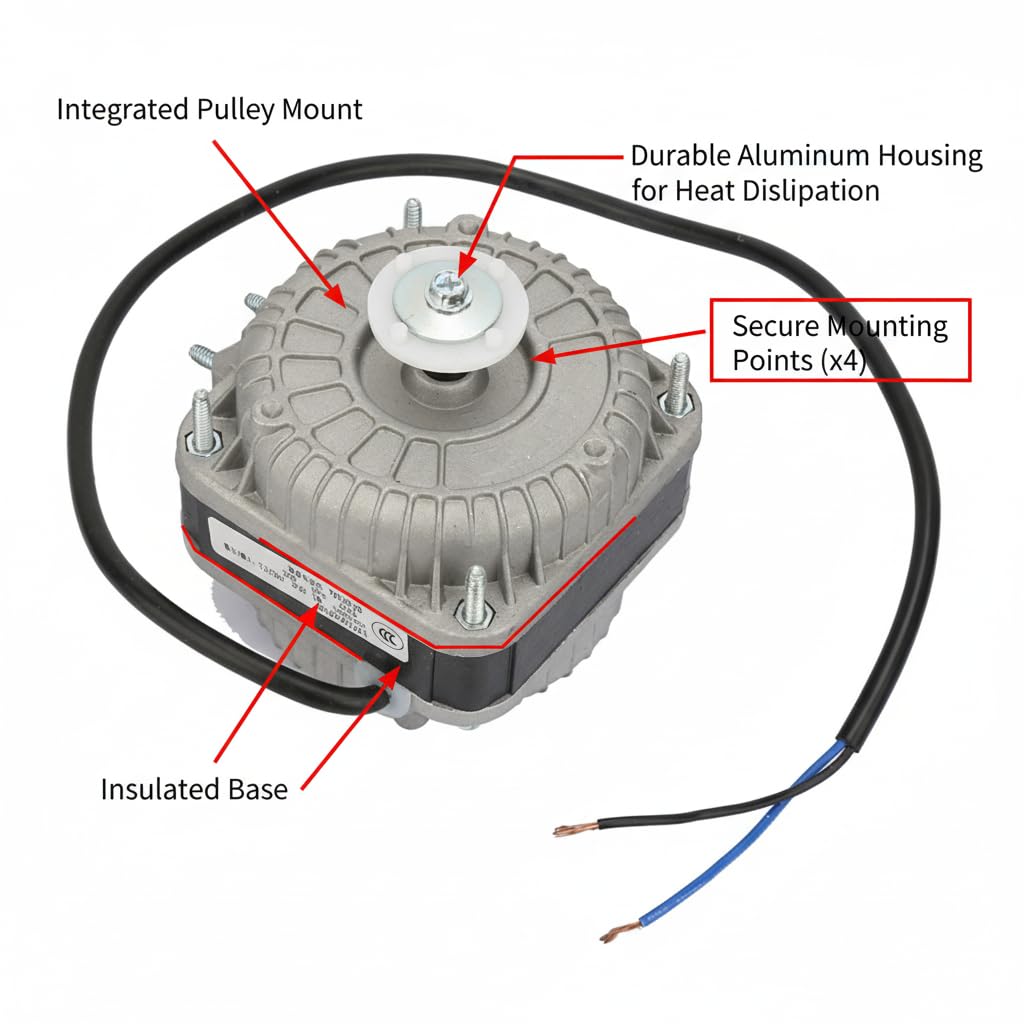 YZF10-20 Motore di Dissipazione del Calore del Motore del Condensatore ad Alta Velocità del Motore della Ventola di Raffreddamento Adatto per L'Industria del Frigorifero 33W 220V 0,25A