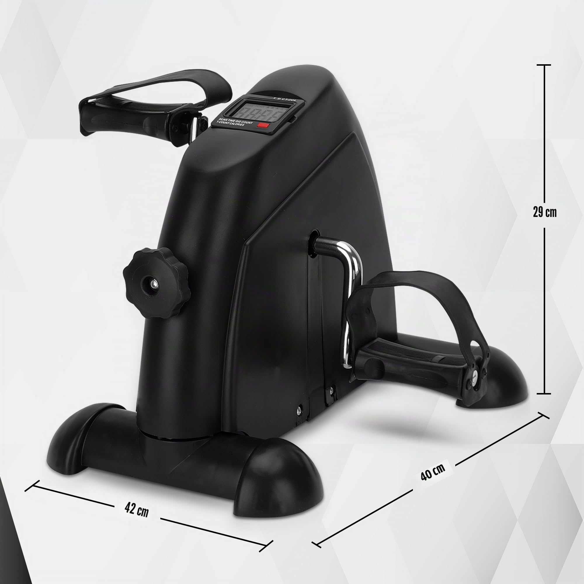 Pedaltrainer Büro und Zuhause, leise, LCD-Display, TÜV/GS, Schwarz